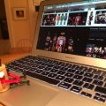 I came home today to find our little friend busy checking out new Nutcracker fashions on the internet. Looks like no one’s immune to online shopping.